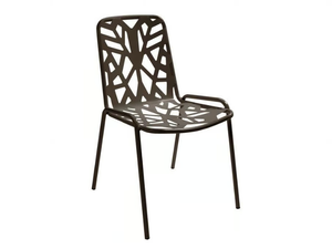 FANCY LEAF 1 - Stackable perforated metal garden chair - Chair by RD Italia