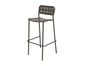 POP 75 - Stackable high galvanized steel garden stool - Stool by RD Italia