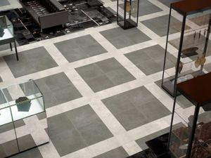 TRACE - Porcelain stoneware flooring with concrete effect - Floor tile-stone by RECER