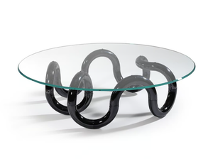 AENIGMA - Round glass coffee table - Coffee table by Reflex