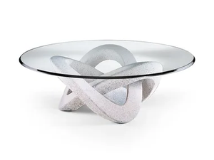 ANDROMEDA - Round glass coffee table for living room - Coffee table by Reflex
