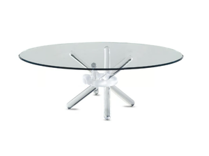 ARLEQUIN - Round glass coffee table for living room - Coffee table by Reflex