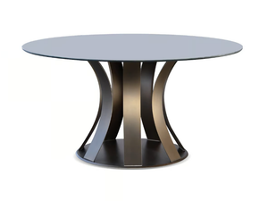 BARRIQUE - Round glass dining table - Table by Reflex