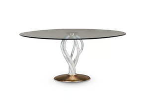 BOLSHÒJ - Round glass dining table - Table by Reflex
