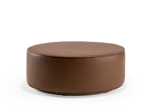 CIRCLE POUF - Round leather pouf - Pouf by Reflex