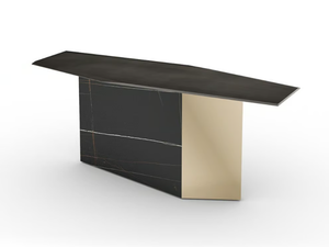 CUBITUM - Wood and glass console table - Console by Reflex