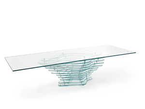DUNE 72 - Rectangular glass table - Table by Reflex