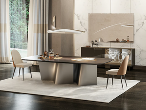 ESSE - Rectangular Marble glass table - Table by Reflex