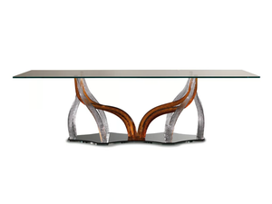 FLAMBÈ 72 - Rectangular glass dining table - Table by Reflex