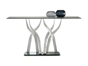 FLAMBÈ ROYALE - Rectangular glass console table - Console by Reflex