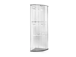 MEGA ANGOLO - Corner display cabinet with integrated lighting - Cabinet by Reflex