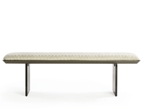 MONOLITE - Upholstered leather bench - Bench by Reflex