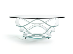 NEOLITICO - Round glass coffee table - Coffee table by Reflex