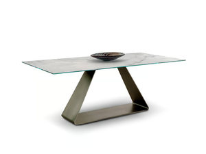 OH - Rectangular Marble glass dining table - Table by Reflex