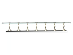 PALAZZO DUCALE - Rectangular glass dining table - Table by Reflex