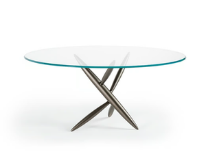 PITTO 72 - Round glass dining table - Table by Reflex