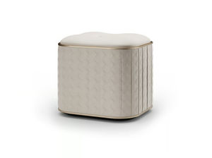 SAN MARCO - Upholstered rectangular leather pouf - Pouf by Reflex