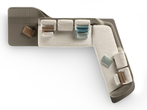 SEGNO - Leather sofa with chaise longue - Sofa by Reflex