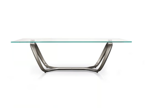 SEGNO - Rectangular glass dining table - Table by Reflex