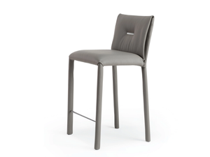 SOFT - Upholstered fabric stool with back - Stool by Reflex