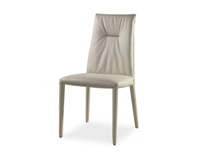 SOFT - Upholstered high-back leather chair - Chair by Reflex