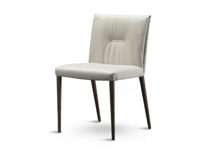 SOFT - Upholstered leather chair - Chair by Reflex