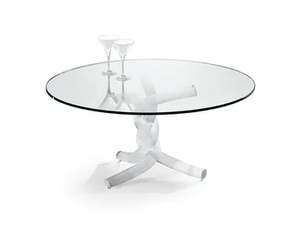 TORSADES - Round glass coffee table - Coffee table by Reflex
