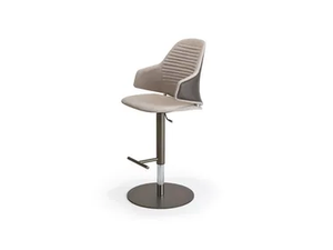 VELA - Fabric stool height-adjustable with footrest - Stool by Reflex