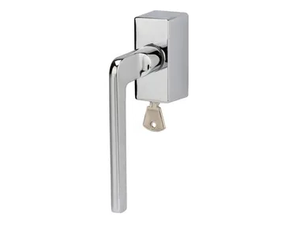 Q-10 - Brass window handle with lock on rose - Finishes accessories by Reguitti