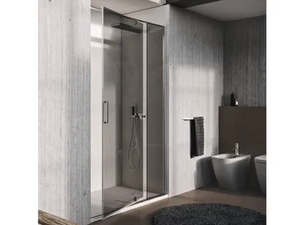 KUBIK PB - Niche crystal shower cabin with pivot door - Door by RELAX
