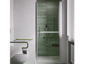 LIGHT D1 - Niche crystal shower cabin with hinged door - Door by RELAX