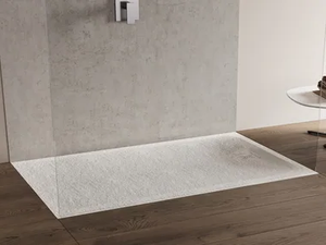 STONE - Rectangular Solid Surface shower tray - Shower tray by RELAX