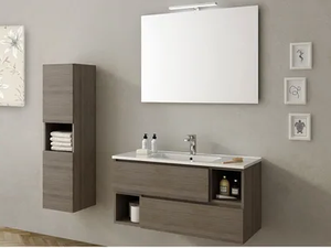 OPEN - Wall-mounted vanity unit - Washbasin cabinet by Remail by G.D.L.