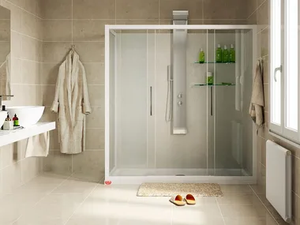 SOLUZIONE AMERIKA - Shower cabin with sliding door - Door by Remail by G.D.L.