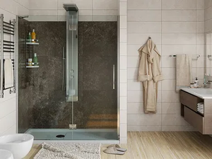 SOLUZIONE ASIA - Shower cabin with hinged door - Door by Remail by G.D.L.