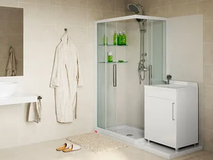 SOLUZIONE LAVATOIO - Corner custom shower cabin - Shower by Remail by G.D.L.