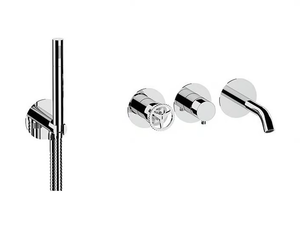 CHRONO - Recessed single handle bathtub set with hand shower - Tap by Remer Rubinetterie