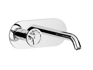 CHRONO - Wall-mounted single handle washbasin mixer with plate - Tap by Remer Rubinetterie