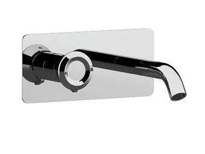 ELEMENT - Wall-mounted single handle washbasin mixer with plate - Tap by Remer Rubinetterie