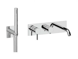 METRICA - Recessed bathtub set with plate - Bathtub by Remer Rubinetterie