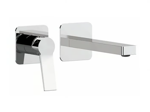 SLASH & DOT - 2 hole wall-mounted washbasin mixer with plate - Tap by Remer Rubinetterie