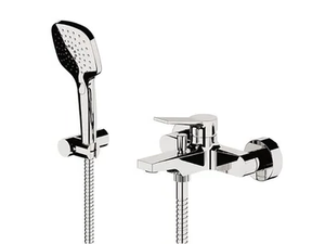 SLASH & DOT - External single handle bathtub mixer with hand shower - Tap by Remer Rubinetterie