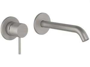 X STYLE INOX - 2 hole wall-mounted washbasin mixer - Tap by Remer Rubinetterie