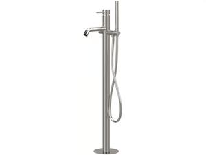 X STYLE INOX - Floor standing bathtub mixer with hand shower - Tap by Remer Rubinetterie