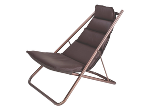 FOLD - Recliner fabric and stainless steel deck chair - Chair by Rever