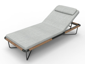 FORTE DEI MARMI - Recliner fabric and steel sun lounger - Armchair by Rever
