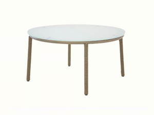 PIETRASANTA - Crystal and steel with rope garden side table - Side table by Rever