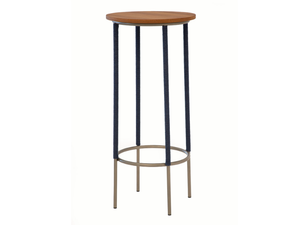 PIETRASANTA - Wooden and steel with rope high side table - Side table by Rever