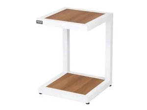 SAMBED - Teak and aluminum garden side table - Side table by Rever