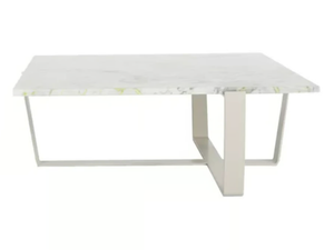 VIAREGGIO - Low marble and steel garden side table - Side table by Rever